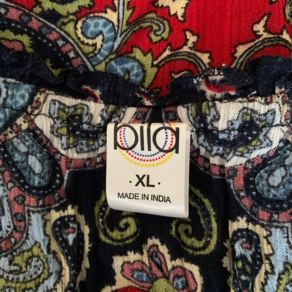 Biła sleeveless Boho tank top with tassels   Size XL - Picture 9 of 12